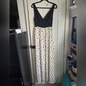 Papier Black & White Polka Dot Maxi Dress